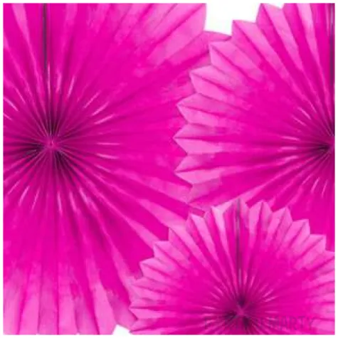 rozeta wiszaca classic rozowa ciemna partydeco 3 szt