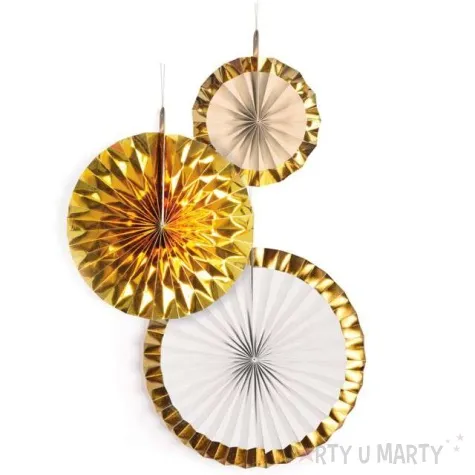 rozeta wiszaca classic zloty amscan 3 szt