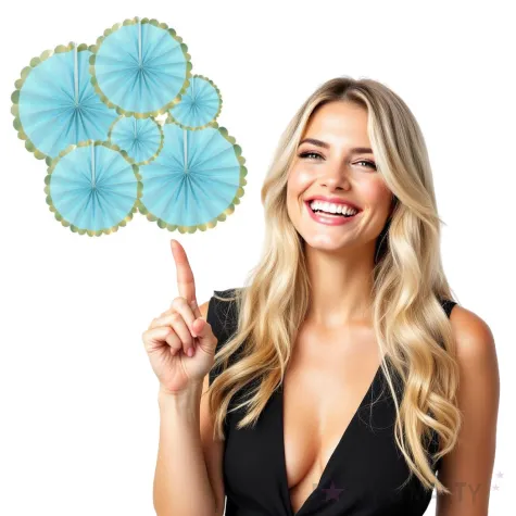 rozeta wiszaca elegant blekitna partypal 6 szt