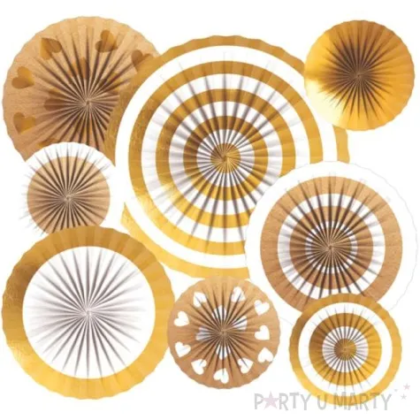 rozeta wiszaca elegant mix zloty amscan 20 41 cm 8 szt