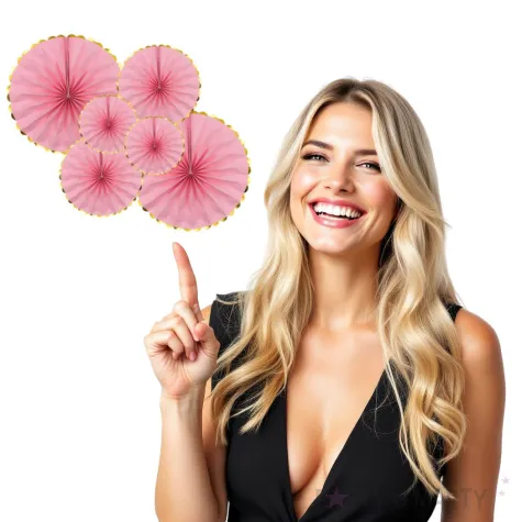 rozeta wiszaca elegant rozowa partypal 6 szt