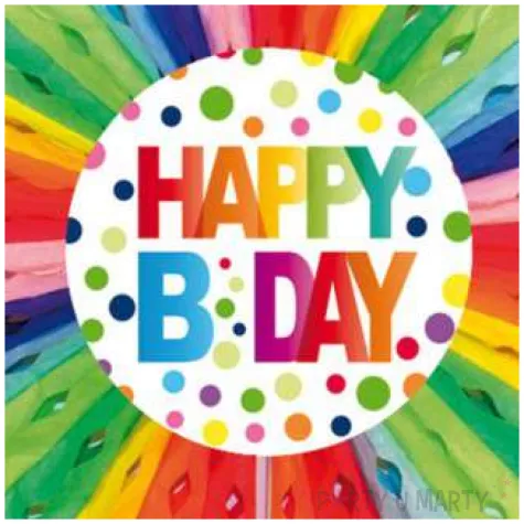 rozeta wiszaca happy birthday folat 30 cm