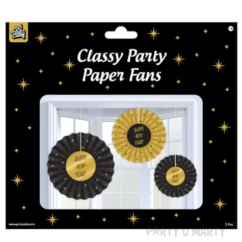 rozeta wiszaca happy new year classy party 3 szt pd party