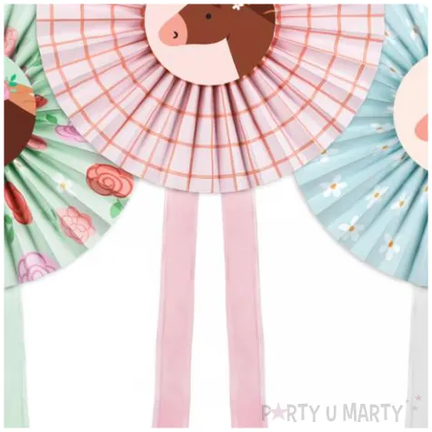 rozeta wiszaca konie mix partydeco 35 cm 3 szt