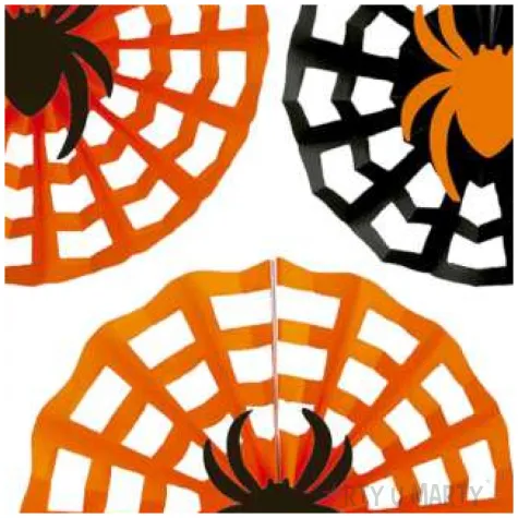 rozeta wiszaca pajak na pajeczynie halloween mix amscan 40 cm