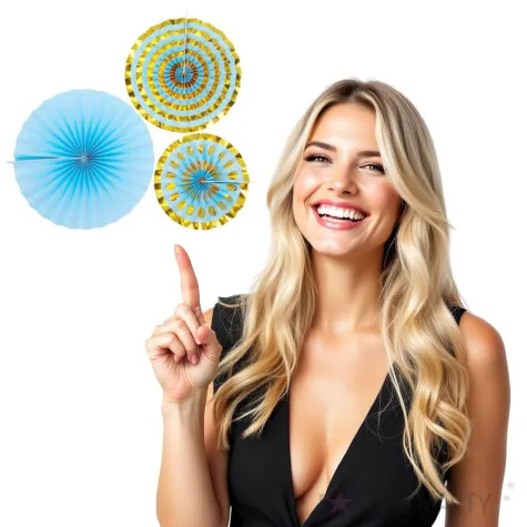 rozeta wiszaca paski niebieskie godan 3 szt