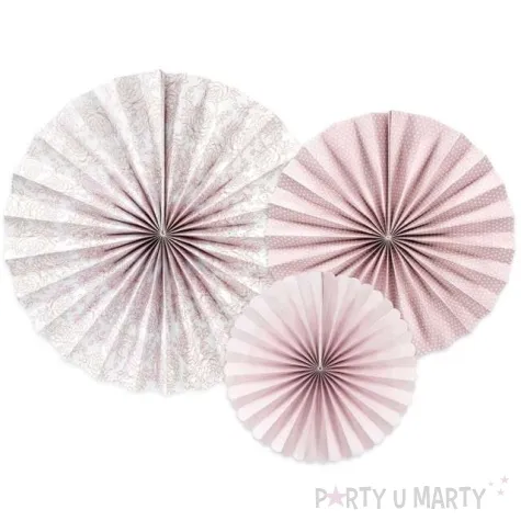 rozeta wiszaca piwonie mix partydeco 3 szt