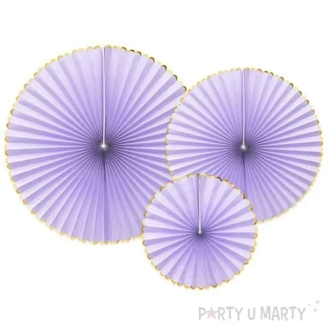 rozeta wiszaca yummy liliowy partydeco 3 szt