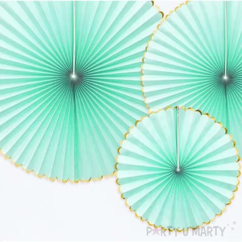 rozeta wiszaca yummy mietowy partydeco 3 szt