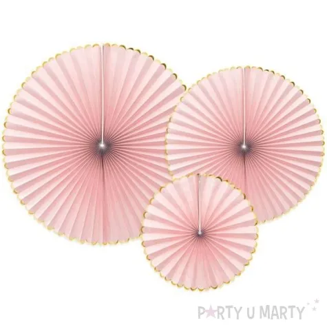 rozeta wiszaca yummy rozowy jasny partydeco 3 szt