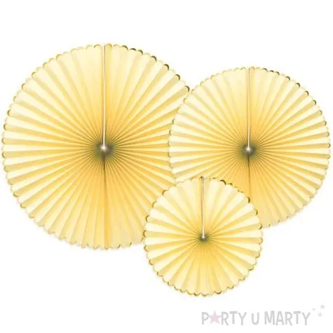 rozeta wiszaca yummy zolty partydeco 3 szt