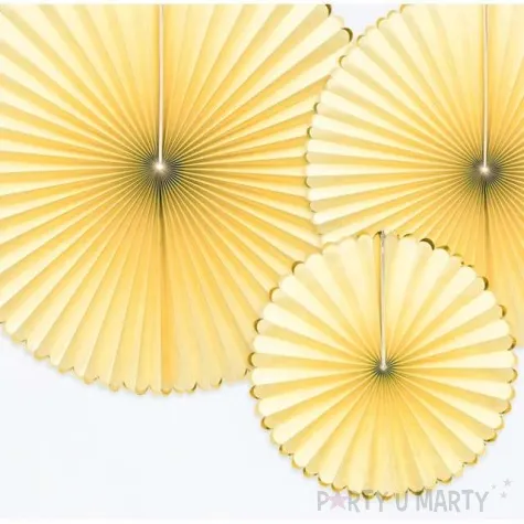 rozeta wiszaca yummy zolty partydeco 3 szt