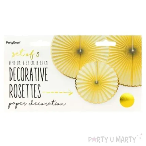 rozeta wiszaca yummy zolty partydeco 3 szt