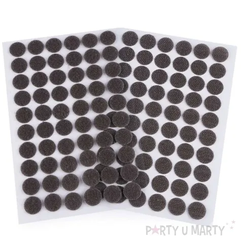 rzep samoprzylepny koleczka czarny stalowy stoklasa 15 mm 60 szt