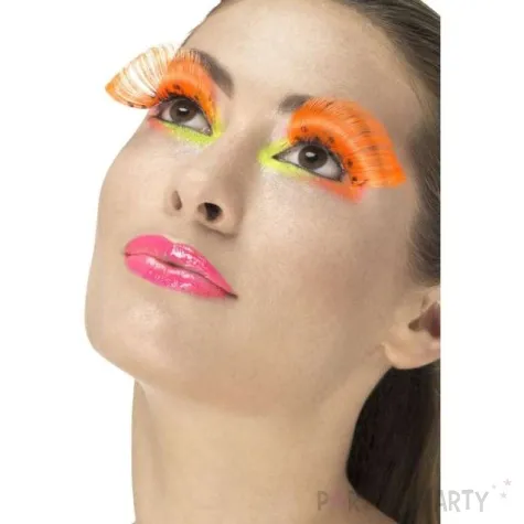 rzesy party classic 3d long pomaranczowy neonowy smiffys