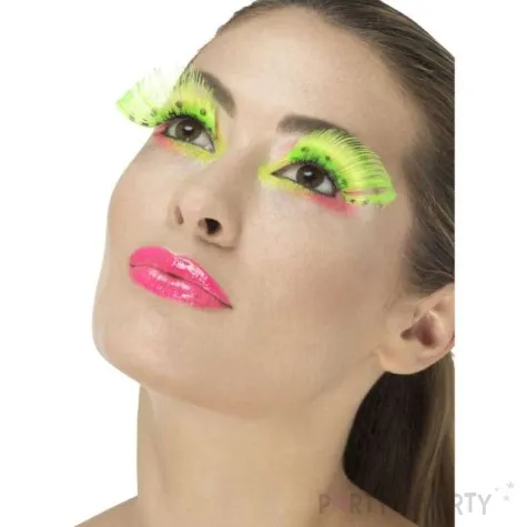 rzesy party classic 3d long zielony neonowy smiffys