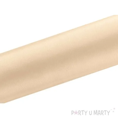 satyna gladka brzoskwiniowa jasna partydeco 0 16 x 9 m