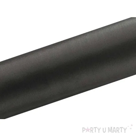 satyna gladka czarna partydeco 0 16 x 9 m