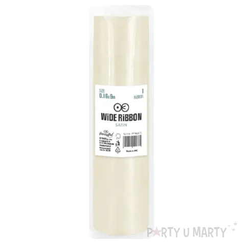 satyna gladka ecru partypal 0 16 x 9 m