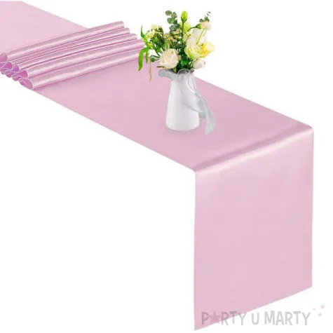 satyna gladka rozowa jasna partydeco 0 36 x 9 m