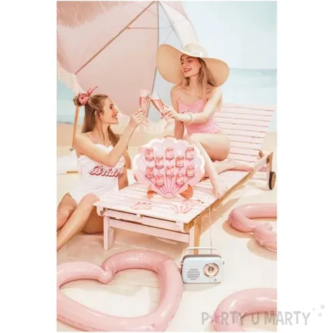 sciana na shoty muszelka rozowe zloto partydeco 43x38 cm