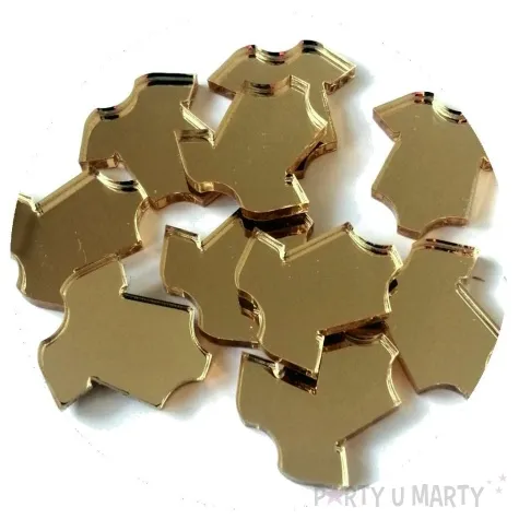 scrapki akrylowe baby shower body zlote lustrzane 20 mm 10 szt