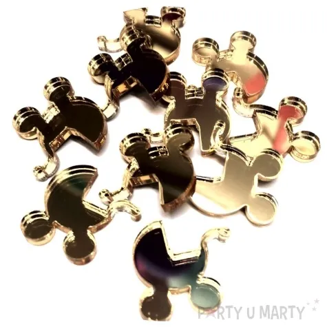 scrapki akrylowe baby shower wozki zlote lustrzane 20 mm 10 szt