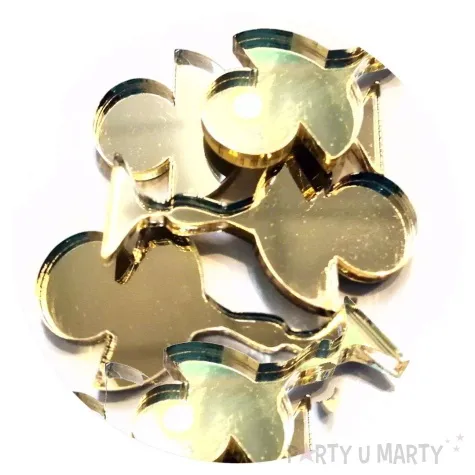 scrapki akrylowe kielich hostia zlote lustrzane 30 mm 5 szt