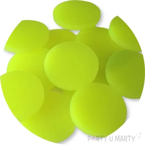 scrapki akrylowe kola neonowe zielone 25 mm 10 szt