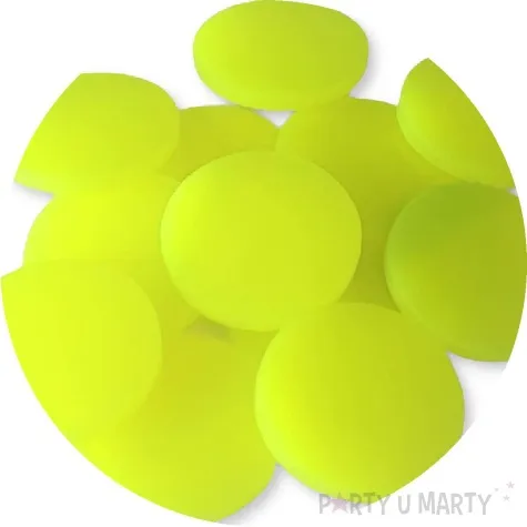 scrapki akrylowe kola neonowe zolte 25 mm 10 szt