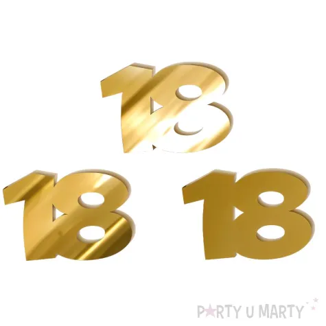 scrapki akrylowe liczba 18 mini zlote lustrzane 30x25 mm 3 szt