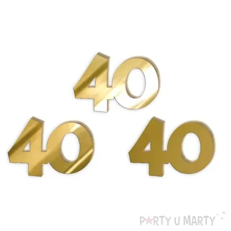 scrapki akrylowe liczba 40 mini zlote lustrzane 35x25 mm 3 szt