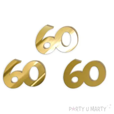 scrapki akrylowe liczba 60 mini zlote lustrzane 35x25 mm 3 szt