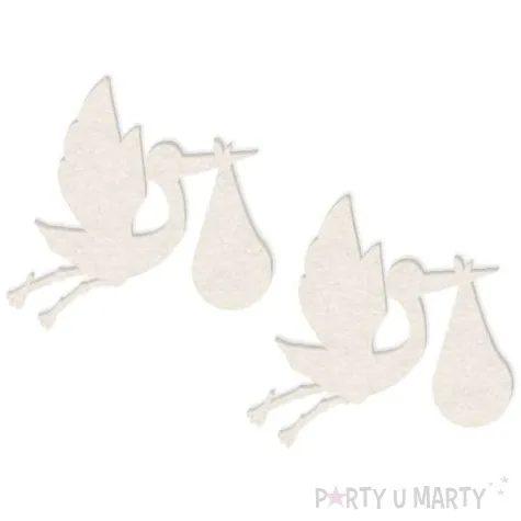 scrapki beermata bocian z dzieckiem 59x56 mm 2 szt