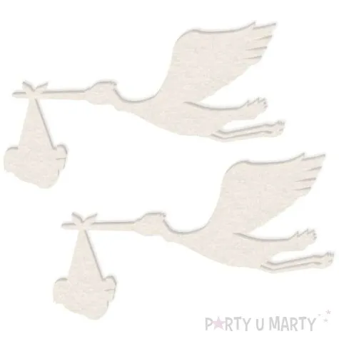 scrapki beermata bocian z dzieckiem 89x52 mm 2 szt