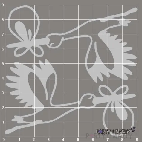 scrapki beermata bocian z dzieckiem 89x52 mm 2 szt