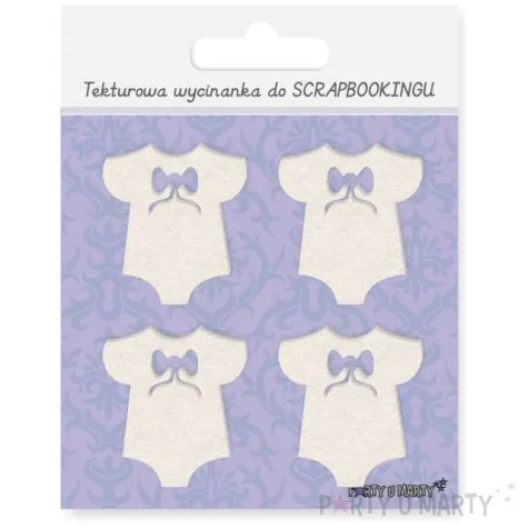 scrapki beermata body z kokardka 36x40 mm 4 szt