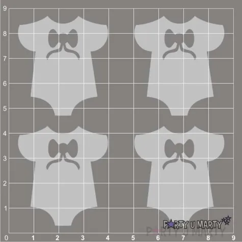 scrapki beermata body z kokardka 36x40 mm 4 szt