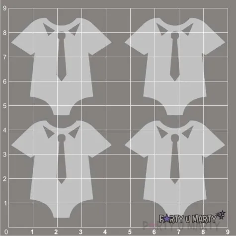 scrapki beermata body z krawatem 41x40 mm 4 szt