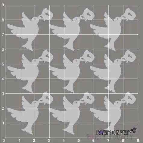 scrapki beermata golabek do chrztu 31x24 mm 9 szt