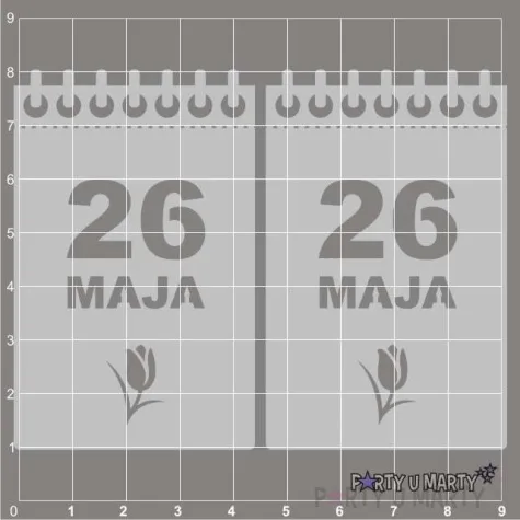 scrapki beermata kalendarz 26 maja 45x71 mm 2 szt