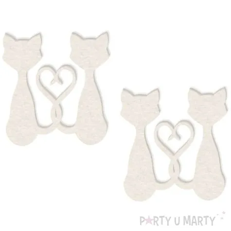 scrapki beermata kotki para serce 47x50 mm 2 szt