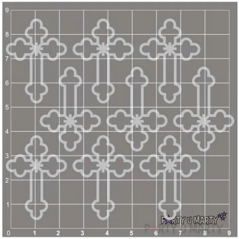 scrapki beermata krzyz art line 25x35 mm 9 szt