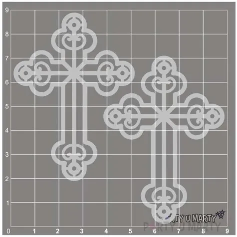 scrapki beermata krzyz art line 50x70 mm 2 szt