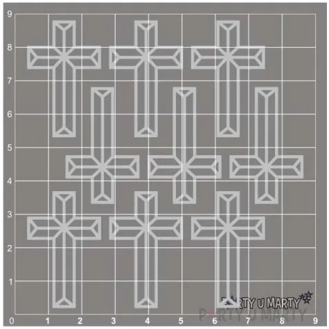 scrapki beermata krzyz simple line 22x35 mm 9 szt