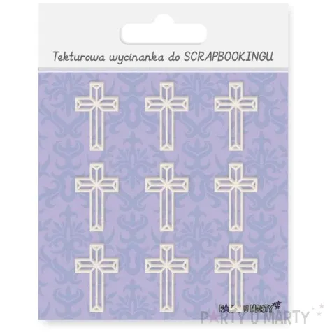 scrapki beermata krzyz simple line 22x35 mm 9 szt