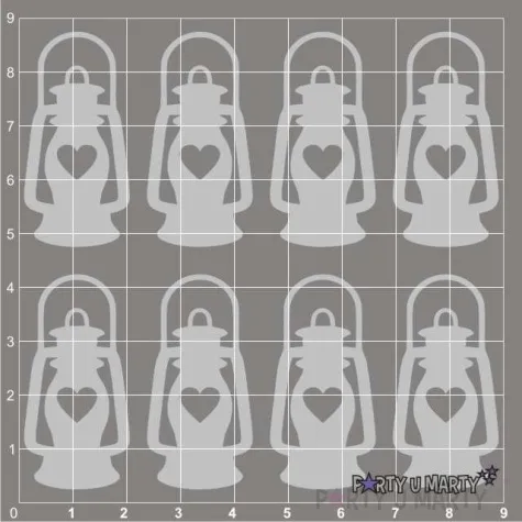 scrapki beermata latarenka z sercem 19x40 mm 8 szt