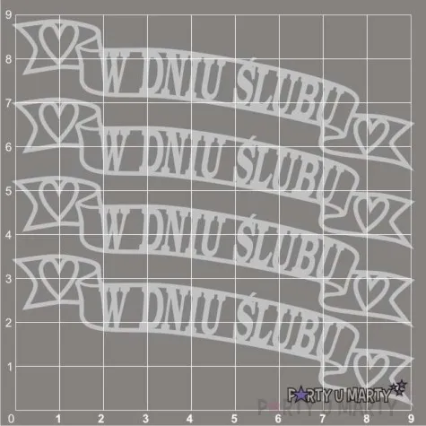 scrapki beermata napis baner w dniu slubu 97x17 mm 4 szt