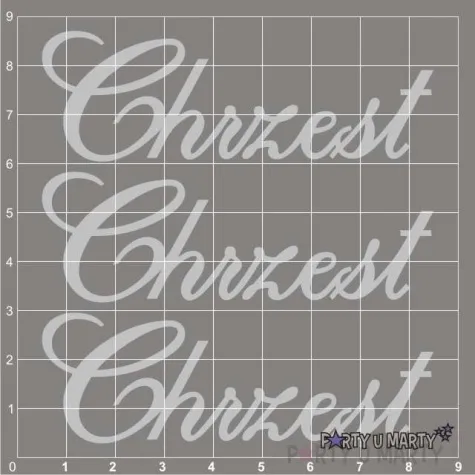 scrapki beermata napis chrzest 80x26 mm 3 szt