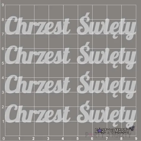 scrapki beermata napis chrzest swiety 90x19 mm 4 szt